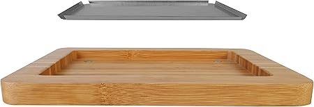 Artestia Bamboo Platter for Cooking Steak Stone, Replacement Serving Trays, Chacutery Accessories Board for Family Garthering Parties(Without Stone)