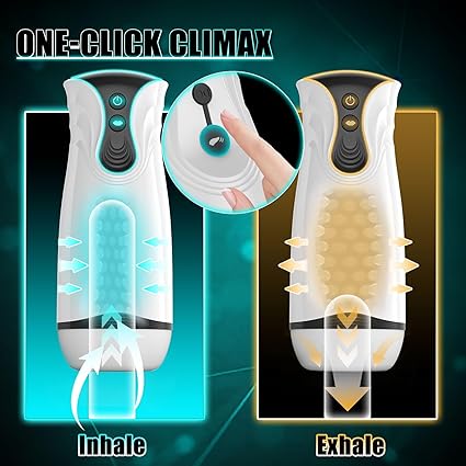 Automatic Sucking Male Masturbator,3 in 1 Male Stroker with 10 Vibration 4 Suction One-Click Climax, Hands Free Penis Pump with 3D Textured, Blowjob Toy Mens Adult Sex Toys for Men