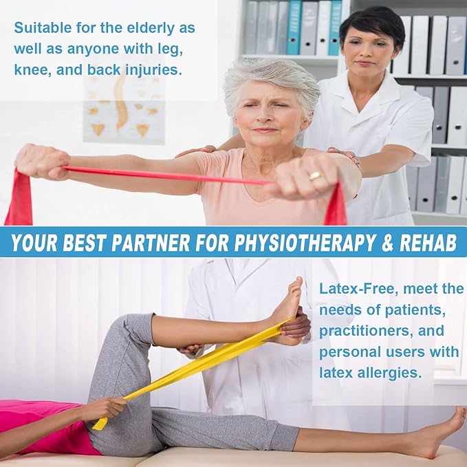londys Resistance Bands for Working Out, Exercise Bands, Physical Therapy Equipment, 59 Inch Non-Latex Stretching Yoga Strap for Upper & Lower Body, Workouts & Rehab at Home-5 Progressive Resistance