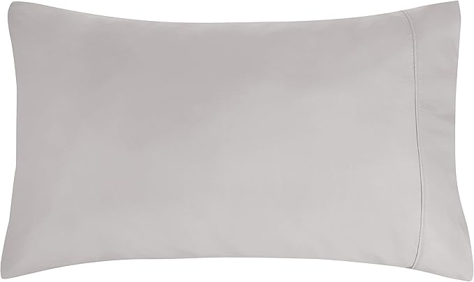 Basics 4 Piece Deluxe Microfiber Bed Sheets, Queen Size, Light Gray, Solid