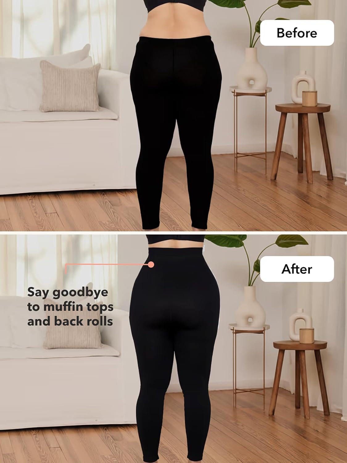 High Waisted Tummy Control Compression Leggings for Women - Petite to Plus Size Womens Leggings Non See Through