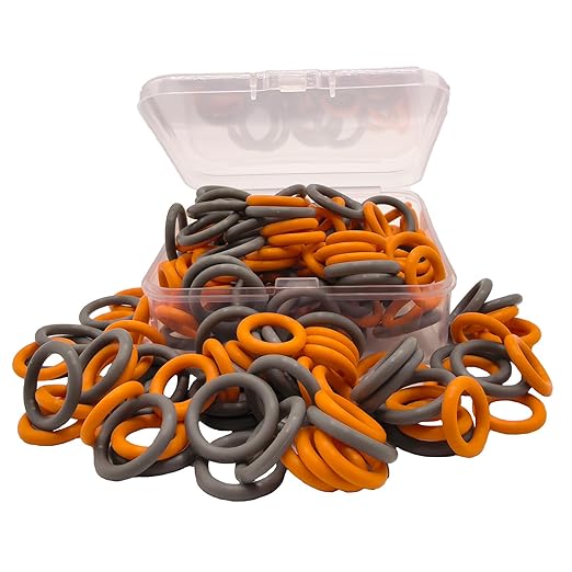 1/4" 3/8'' Pressure Washer Quick Connect Colored O-Rings Kits Compatible with M22 Coupler (50+50) 100 Pack ?Orange+Grey?