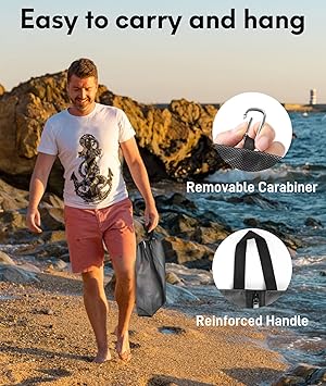 2 Pack Shoe Bags for Travel, Sneaker Bags, Waterproof Travel Shoe Bags with Zipper for Packing, Golf Shoe Dust Bags for Man and Women, X-Large, Black