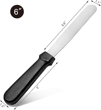 New Star Foodservice 38149 Straight Icing Spatula, 6-Inch Blade, 11-Inch Overall, Silver
