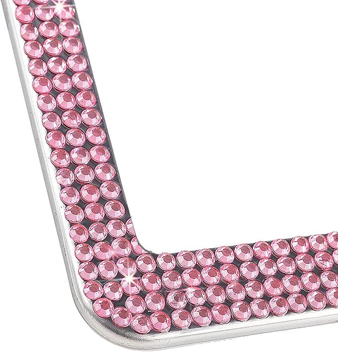 Bling Bling License Plate Frame,Pink Rhinestone License Plate Frame,Pink Diamond License Plate Frame,Car Bling,Sparkly License Plate Frame for Women