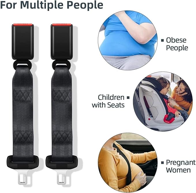 2-PCS Universal Metal Belt - Durable - Extenders Bag Quick Release Buckle for Replacement 14-Inch Belt Buckle