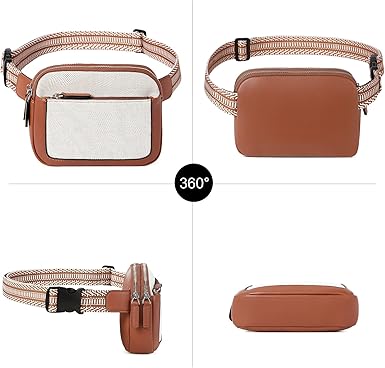 CLUCI Belt Bag for Women, Mini Everywhere Crossbody Waist Bag Adjustable Strap, Vegan Leather Women's Fanny Pack