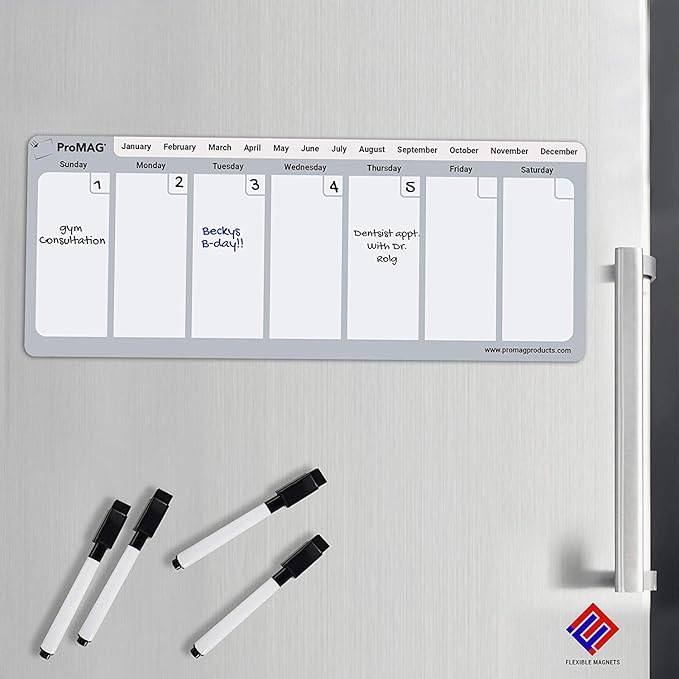 Fine tip Dry Erase Black Markers with Magnetic Cap and Eraser, Perfect for Dry Erase Boards and Whiteboards Pack of 5