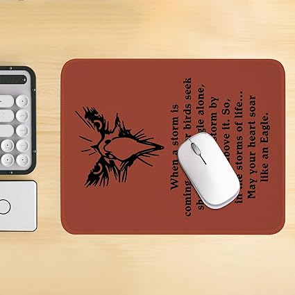 Eagle Gift for Scouts Mouse Pad Rectangle Mouse Pads for Computers Laptop Court of Honor Gift Boy Scout Gift Scouts Leader Gift Birthday Graduation Gifts for Son Daughter (Brown)