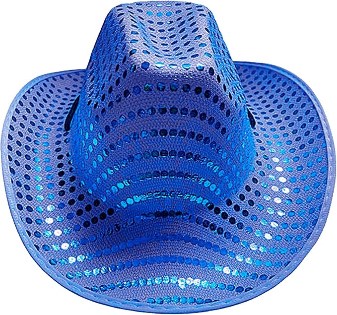 Halloween Sequin Big Brim Hat Adjustable Sparkly Cap Shinning Head wear Cosplay Party Club Costume Accessories for Women