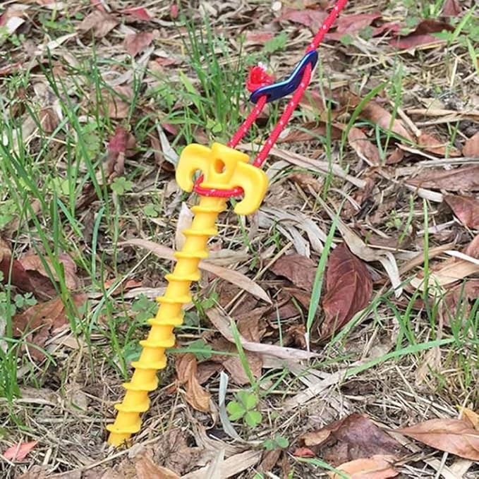 5pcs Tent Nails Outdoor Camping Trip Tent Peg Ground Nails Screw Nail Stakes Pegs Plastic Sand Pegs Trip Beach Tent Stakes Pegs
