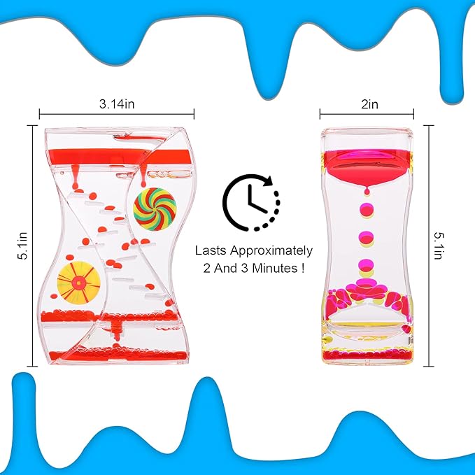XINBAOHONG Liquid Motion Bubbler Sensory Toy for Kids and Adults 4-Pack,Calming Stress Relief Fidget Toys for ADHD Autism, Office Desk Decor