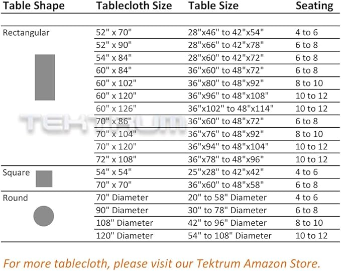 TEKTRUM 60 X 84 INCH 60"X84" RECTANGULAR POLYESTER TABLECLOTH - THICKHEAVY DUTYDURABLE FABRIC (Black)