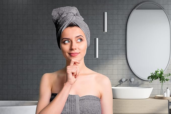 Tens Towels Pack of 4 Extra Large Bath Towels 30 x 60 Inches, 100 Cotton, Larger Lighter Weight, Quicker to Dry, Super Soft and Absorbent, Perfect for Bathroom, Dark Grey
