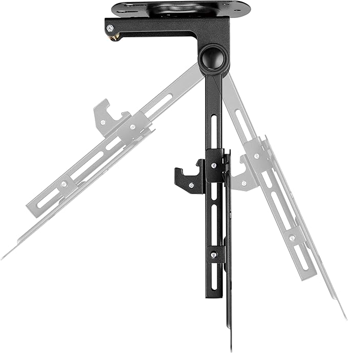 Mount Plus CM322 Flip Down TV and Monitor Roof Ceiling Mount Fits Flat Screen 19 to 43 Inch VESA Compatible 100x100, 200x200 Height Adjustable Pitched Roof