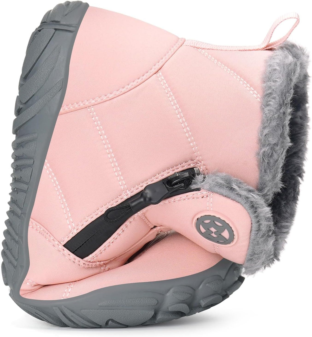 Size 8 Womens Mens Barefoot Boots Shoes Winter Snow Boots Warm Ankle Booties Zero Drop Sole Wide Toe Box Fur Lined Outdoor Sneakers