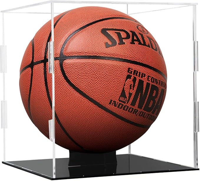 Basketball Display Case,Acrylic Basketball Case Display Box with Stand, Clear Acrylic Display Case for Autographed Basketball,Soccer Ball,Collectibles,Car Models,Dolls