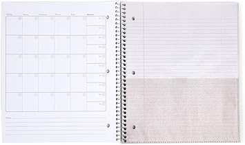 Mintra Office Durable Spiral Notebooks, 1 Subject, (White, College Ruled 3 pack), 100 Sheets, Poly Pocket, Moisture Resistant Cover, Strong Chipboard back, For School, Office, Business