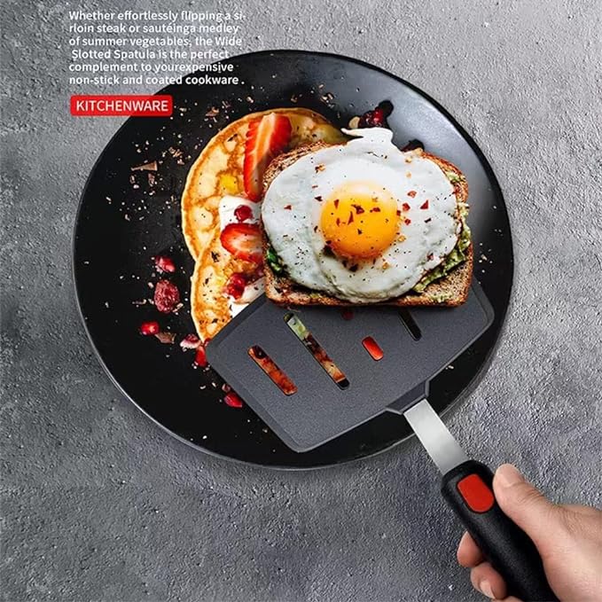 Tenta tenta kitchen Silicone Fish Spatula Turner Wide Pancake Spatulas for Nonstick Cookware Pans Omelette Egg Spatula 600F Heat-Resistant Kitchen Silicone Utensils