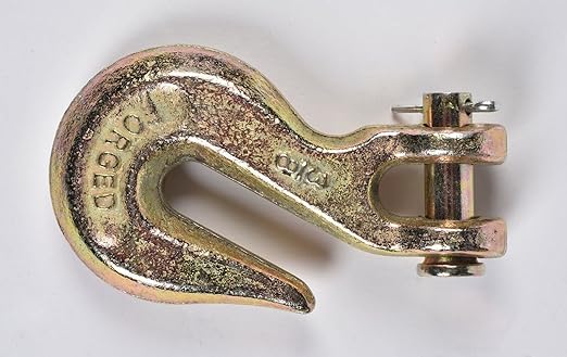 Hi-Gear Clevis Grab Hook, 6,600 LBS Working Capacity, Compatible with Tow Chain 38" Chain, Grade 70, Hook Flatbed, Trailer Tie Down Hauling Rig