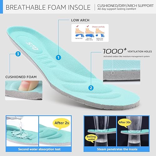 STQ Womens Slip On Sneakers Hands Free Orthopedic Tennis Walking Shoes Breathable Athletic Gym Workout Cross Training Sneakers