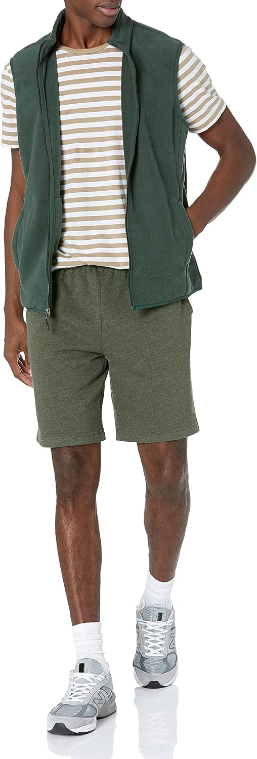Essentials Men's Full-Zip Polar Fleece Insulated Vest (Available in Big & Tall).