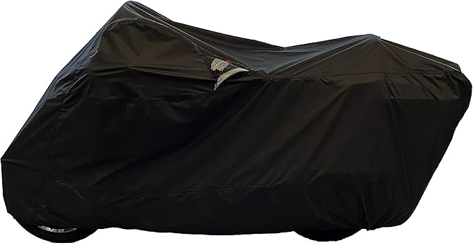 Dowco WeatherAll Plus Motorcycle Cover, Ratchet Attachment, Black, Waterproof, XL 52004-02Professional Grade.