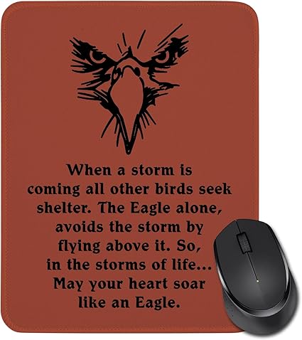 Eagle Gift for Scouts Mouse Pad Rectangle Mouse Pads for Computers Laptop Court of Honor Gift Boy Scout Gift Scouts Leader Gift Birthday Graduation Gifts for Son Daughter (Brown)
