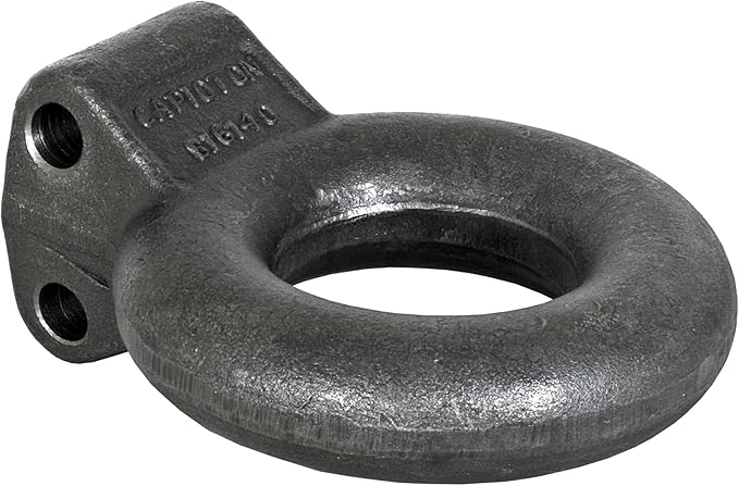 Buyers Products B16140 Plain Finish Forged Steel Tow Eye, 3" ID, 10 Ton Towing Eye, Pintle Hook Hitch Lunette Ring for Adjustable Channel Bracket, MGTW 20,000lbs