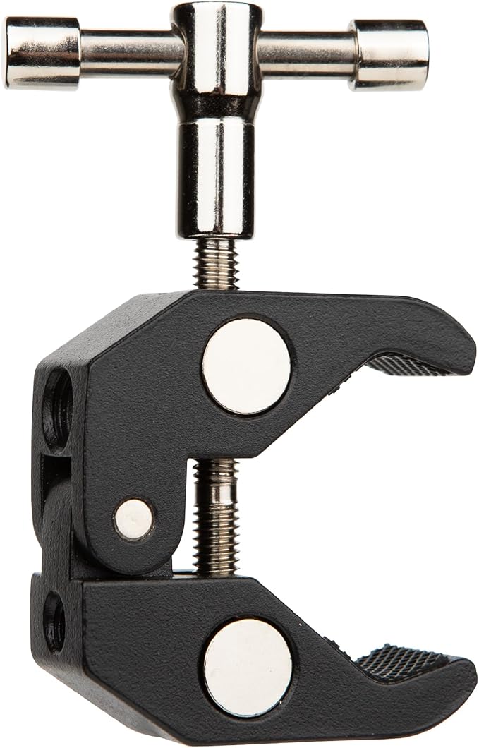 Super Clamp Pro, Heavy-Duty Aluminum Camera Mount with 14", 38" Threads, 0.6"-2" Jaw for LightsMicsPhones, Holders on desks, tripods, and car Windows