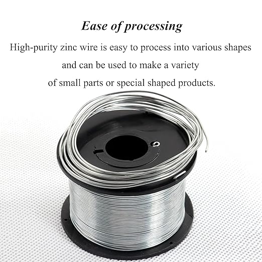 Diameter 1mm,SHOUCAN High Purity Zinc Wire, 99.99% Pure Zinc Metal Wire Diameter 0.3-1Mm, Length 3M for Science Project Experiment Lab Research