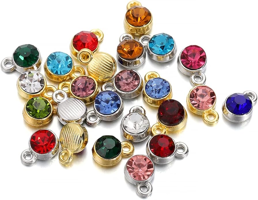 20PcsLot Colorful Crystal Birthstone Dangle Charms Water Drop Pendants Rhinestone Teardrop Pendants For Necklace Bracelet Earring DIY Jeweley Making Supplies