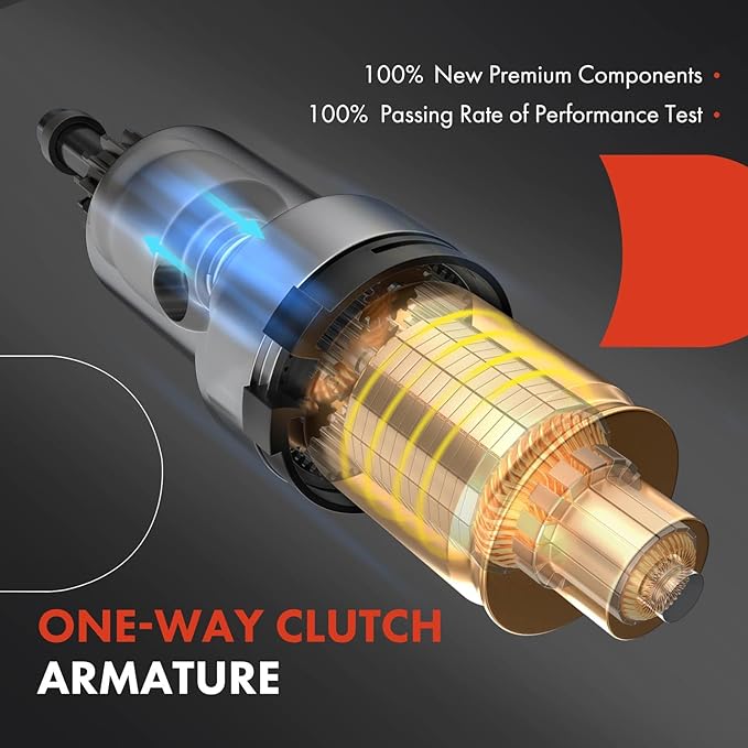 A-Premium Starter Motor Compatible with Mazda 3 2004 2005 2006 2007 2008 2009, L4 2.0L, 12V 1.0KW 11-Teeth Clockwise, Replace L813-18-400, M00T90981