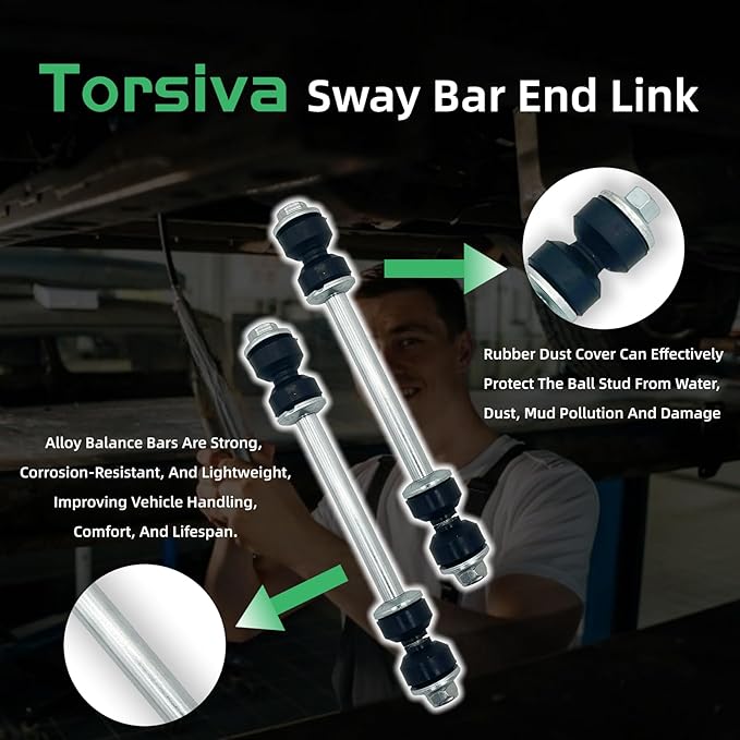 K8987 ??1PC Sway Bar End Links for Cadillac Escalade, for Chevrolet Astr Avalanche Blazer Suburban Silverado 1500 2500 3500 Tahoe K1500, for Suburban Safari Sierra Yukon Savana, for Hummer H2