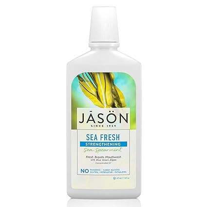 JÄSÖN Sea Fresh Strengthening Mouthwash, Spearmint, 16 Fl Oz