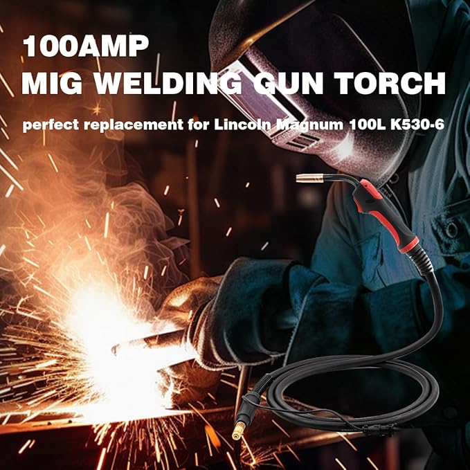 MIG Welding Gun K530-6 Magnum Torch Stinger 100Amp 10ft Replacement for Lincoln Magnum 100L K530-6 SPPower MIG 140T 180T,Easy-CorePro-MIGMIG Pak 140 180