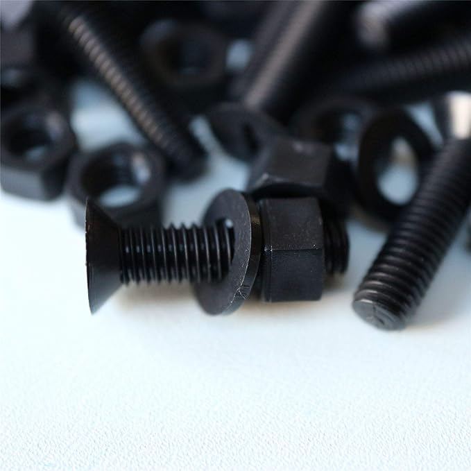 20 x Black Countersunk Screws Polypropylene (PP) Plastic Nuts and Bolts, Washers, M5 x 20mm, Anti-Corrosion, Chemical Resistant, (1364 x 2532 in)