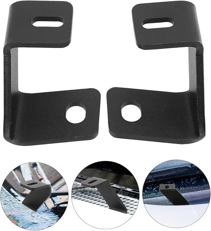 1pair Hood Light Mounting Bracket Angle Height Manganese Easy Installation for Auxiliary Work Lights Compatible Car Models