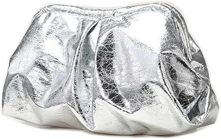Women's Pleated Bag, Cloud Bag, Kiss Lock, Closed Clutch
