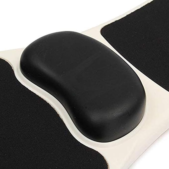 Chair Armrest Mouse Pad Arm Wrist Rest Mosue Pad Ergonomic Hand Shoulder Support Pads,White