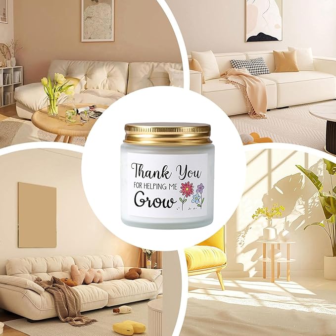 Candles for Women,Jar Candles - Natural Soy Accessories for Bathroom Yoga Relaxation and Meditation Calming Fragrance