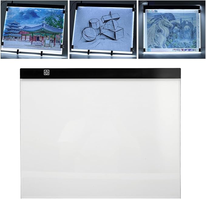 A3 LED Light Pad, 12000K Tracing Light Box with Stepless Dimming, Portable USB Powered Light Board Kit for Artists,Drawing, Sketching, Animation