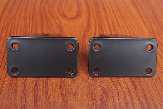 4 Pack - 3 inch Black Hidden L Shelf Bracket (1/5 Inch Thicked) Iron Shelf Brackets, Metal Shelf Bracket, Industrial Shelf Bracket, Modern Shelf Bracket, Metal L Brackets for Shelves Support