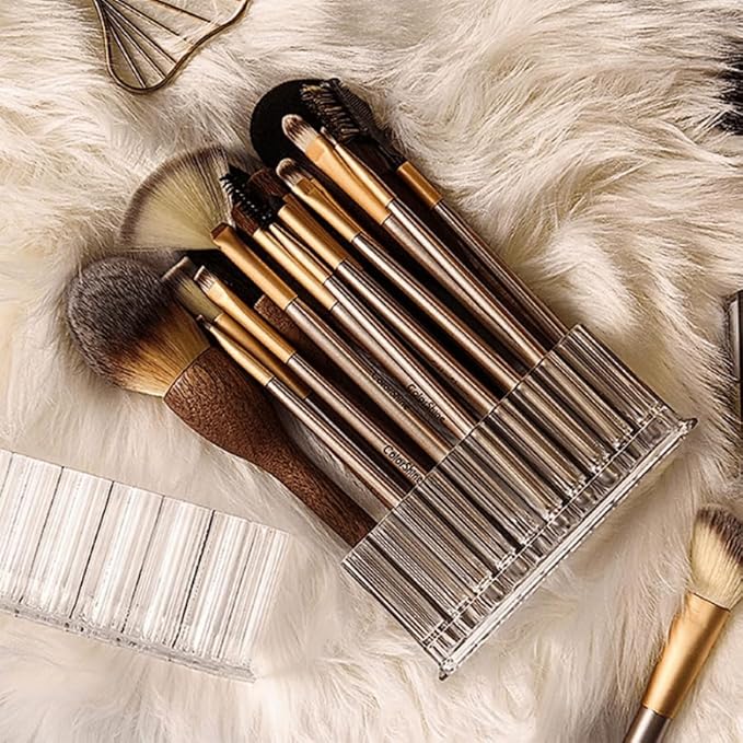 1PC Clear Acrylic Makeup Brush Holder and Nail Polish Organizer Ai Compact Storage Box for Beauty Essentials