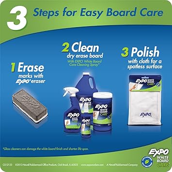 EXPO Dry Erase Whiteboard Cleaning Solution Refill, 1 Gallon