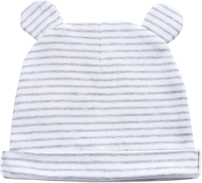 Owlivia Organic Newborn Knot Hats, Hospital Baby Beanies, Unisex Infant Caps, 3-Pack