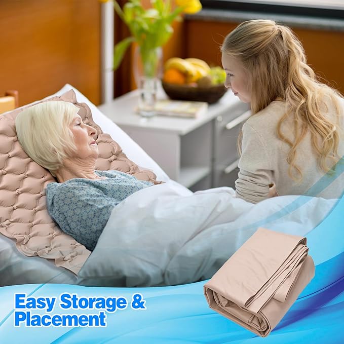 Alternate Pressure Mattress, Inflatable Mattress for Bed Sores and Pain Prevention, Heat Ulcer Resistant Cushion for Hospital Beds and Home Air Beds (Mattress Only) 94.5"x39.4"