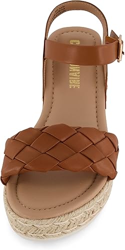 CUSHIONAIRE Women's Mae woven espadrille wedge sandal