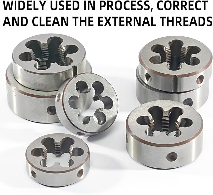 34"-10 UNC HSS Tap And Die Set, 34 x 10 UNC Machine Thread Tap And Round Thread Die Right Hand