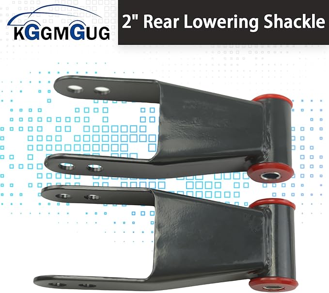 2" Rear Lowering Shackle 410520 Fits For Chevy Silverado C1500 C2500 K1500 K2500 SuburbanSierra C1500 C2500 Rear Drop Shackle